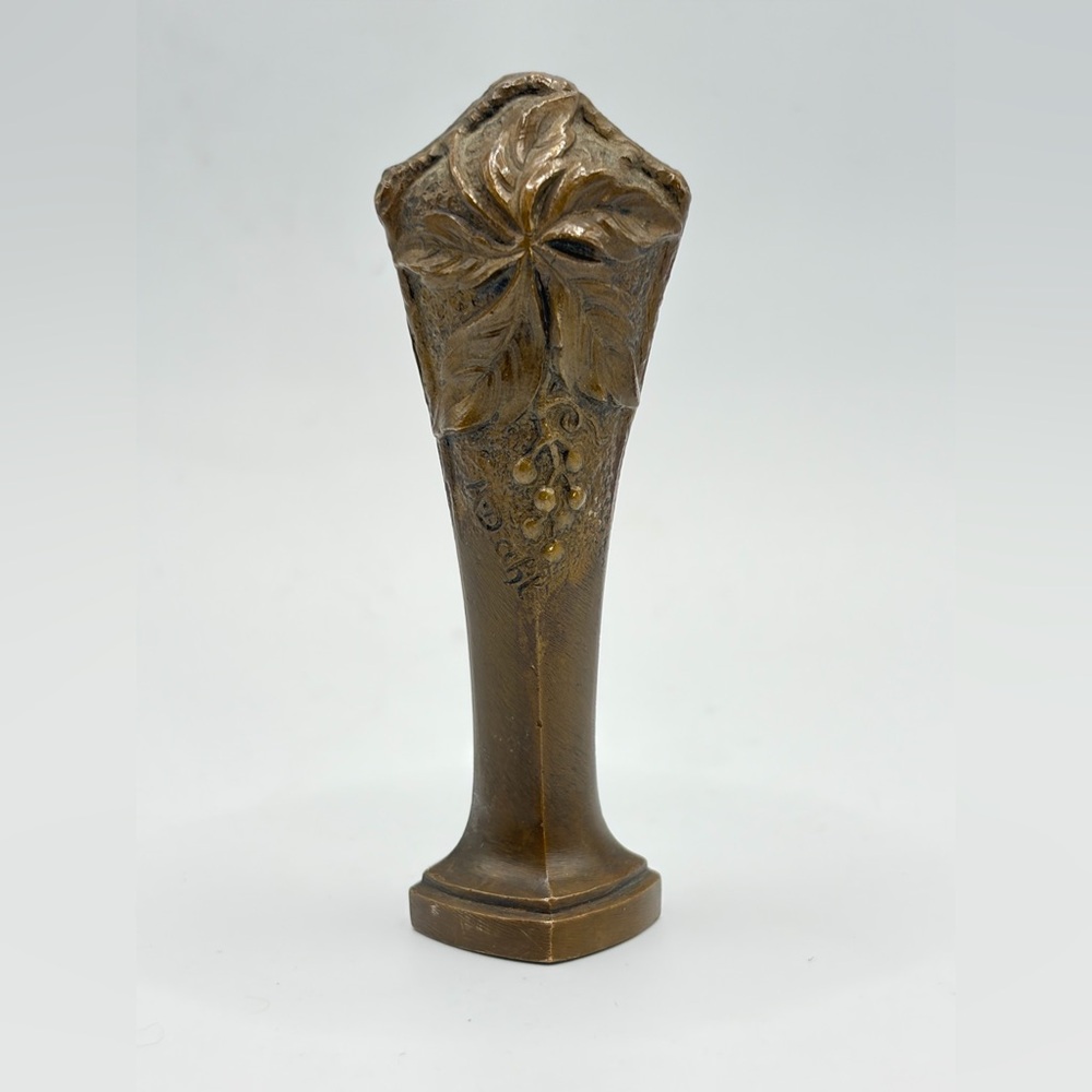 A. Dahl Signed Antique Art Nouveau Bronze Wax Seal, Blank Wax Seal Collectible